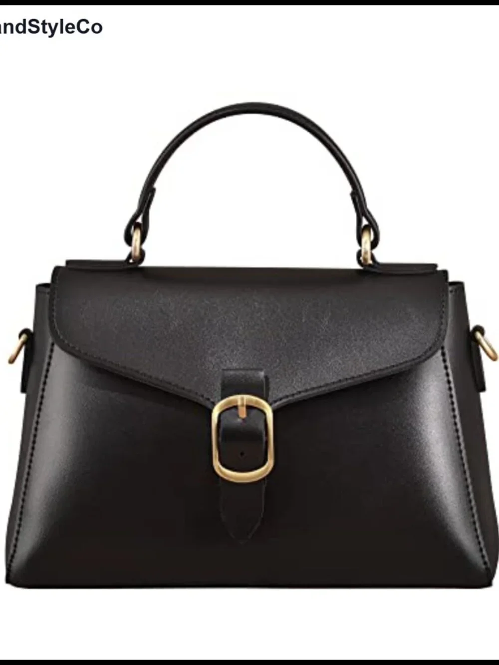 Vintage Vegan Leather Satchel Bag Flap Top Handle Purse Retro Handbag